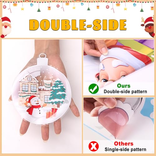 140pcs Christmas Window Clings Cute Christmas Decorations Large Santa Claus Christmas Tree Decorations 13 Sheets Snowflake Reindeer Xmas Stickers Door Decor Wall Decal Winter Glass Holiday Party