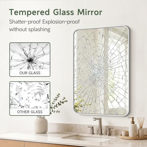Bathroom Vanity Wall Mirror Set - 30x20 Inches Silver, 2 Pack Variation of THIS listing