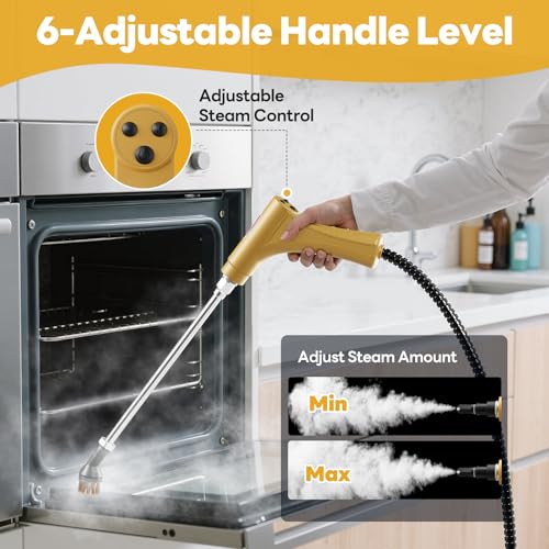 YIKEDA Yellow Handheld Steam Cleaner - 15-in-1 High Pressure Home & Kitchen Steamer