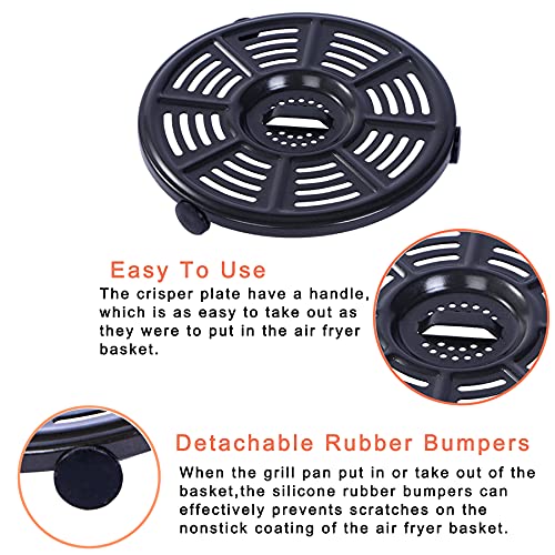 Ninja Air Fryer Basket & Crisper Plate Replacement Set 4QT Non-Stick