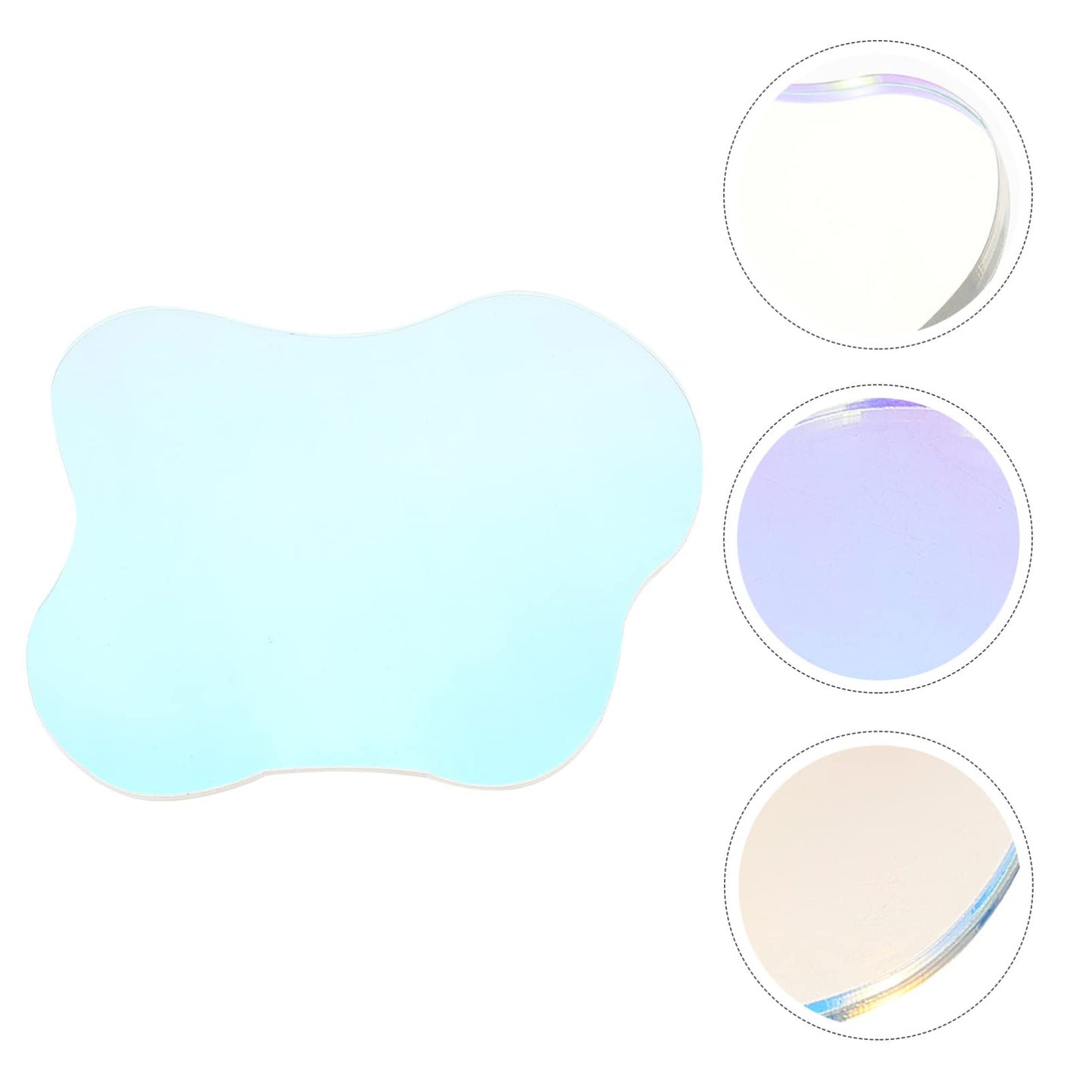 Acrylic Decorative Plate Coasters Irregular Clear Drink Coasters with Heat Insulation for Home Party Table Protection and Photography Prop
