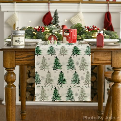 Artoid Mode 13 x 72 Inch Christmas Table Runner – Green