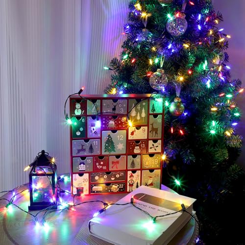 Blissun 50-LED Battery Operated Mini String Lights 16 ft Multicolor, 8 Modes, 2 Pack