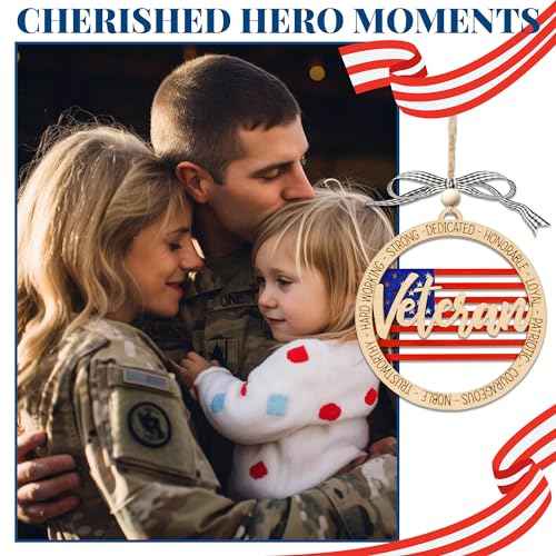 US Veteran Christmas Ornament - Army Veteran Gift from Wife, Daughter, Son - Military Gifts for New Year