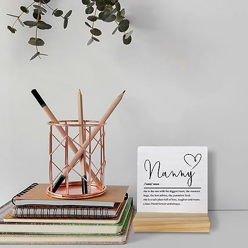 Nanny Gifts,Nanny Gifts from Grandchildren,Gifts for Nanny,Nanny Grandma Birthday Mother's Day Gifts,Nanny Definition Decorative Desk Sign for Home Bedroom