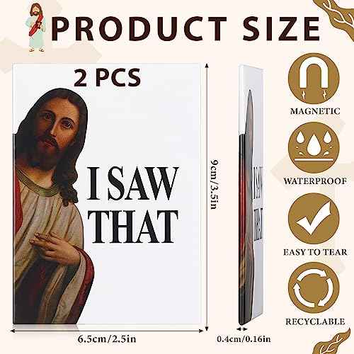 Geiserailie 2 Pcs Funny Car Magnets Magnetic Fridge Magnets I Saw That Christmas Decoration Waterproof Peeking Refrigerator Cute Fun Reusable Magnetic Decal for Fridge Car Cruise Adults Gifts