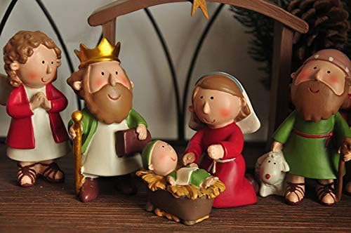 Miniature Holy Family Nativity Figurine - 2.56 Inch Tabletop Christmas Decoration