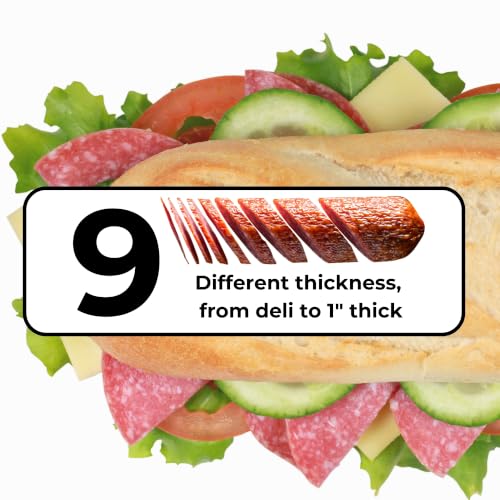 Adjustable 6.5-Inch Stainless Steel Deli Slicer with 11 x 11.8 x 8.1 Inch Base