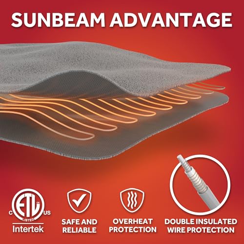Sunbeam Royal Ultra Fleece Heated Blanket Indigo Blue King 90x100 - Electric Warmth