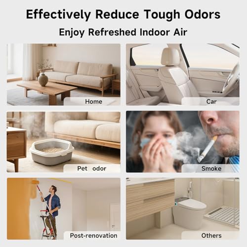 CrazyOne Blue 120,000mg/h Ozone Generator with Negative Ions - Large Space Odor Eliminator