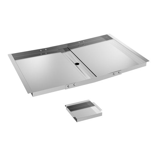 Adjustable Grease Tray with Catch Pan Replacement for Kenmore,Nexgrill,Dyna Glo,BHG and More,Universal Grill Drip Pan Accessories,Stainless Steel,Adjustable Length 28"-34"