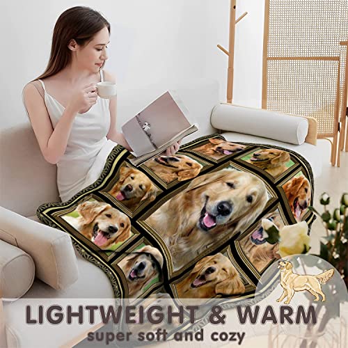 Golden Retriever Blanket for Women Men 60x80in Cozy Gift for Pets & Kids