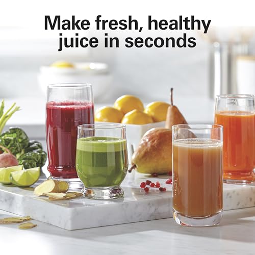 Hamilton Beach Centrifugal Juicer Machine Black with 3-Inch Wide Feed Chute 800W