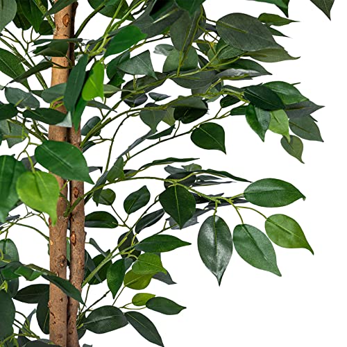 Artificial Ficus Tree 5FT with Realistic Leaves & Sturdy Pot - Indoor Outdoor Decor