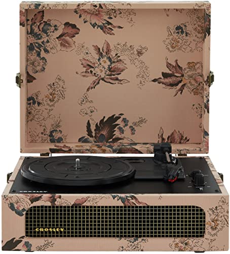 Crosley CR8017B-FL Voyager Record Player, Floral