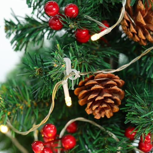 Teenyyou 120 Pcs Clear Outdoor Christmas Light Clips Hooks for Gutter & Shingles
