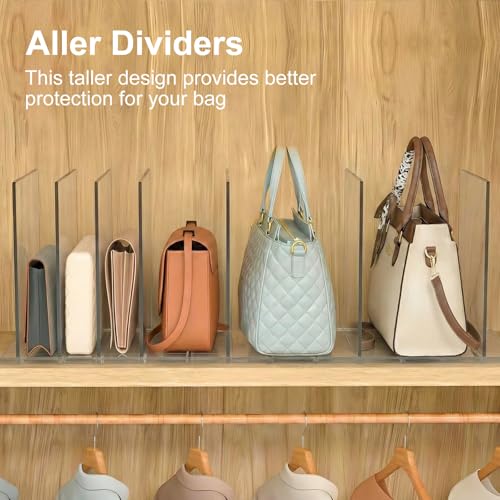 SortNStore Adjustable Clear Bag & Purse Organizer with 3 Bases & 11 Dividers