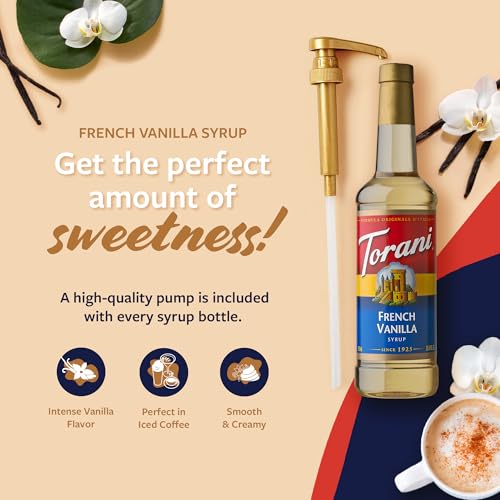 Torani Lychee Syrup for Drinks, Flavoring for Iced Tea, Sodas, and Cocktails, Glass Bottle with Pump Included, 25.4 Fl Oz