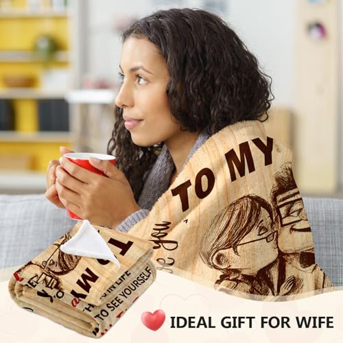 To My Wife Blanket - Anniversary Romantic Gift for Women 60x80