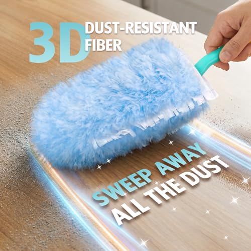 AIR U+ 60 Count 360° Duster Refills with 2 Upgrade Handles for Swiffer