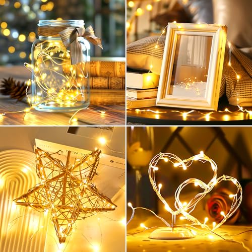 Minetom 66 Feet 200 LEDs USB Fairy String Lights with Remote, Copper