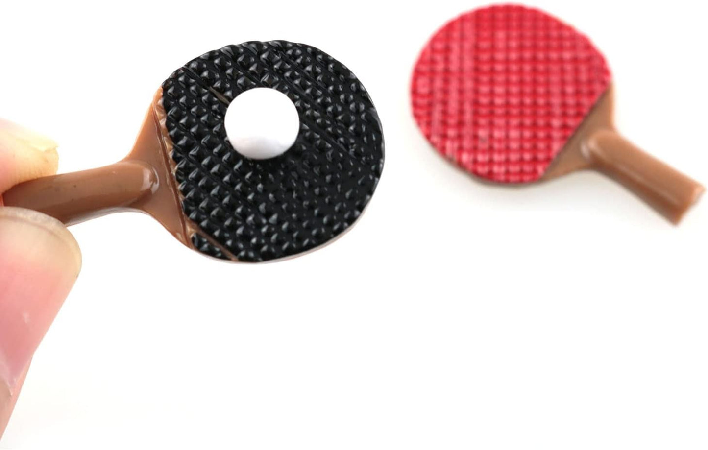 TAODAN Mini Table Tennis Set - 3-in-1 Dollhouse Ping-Pong Rackets & Balls (2 Rackets, 1 Ball)