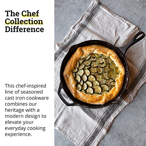 Lodge 12 Inch Pre-Seasoned Cast Iron Skillet with Ergonomic Handles - Perfect Sear, Pack of 1