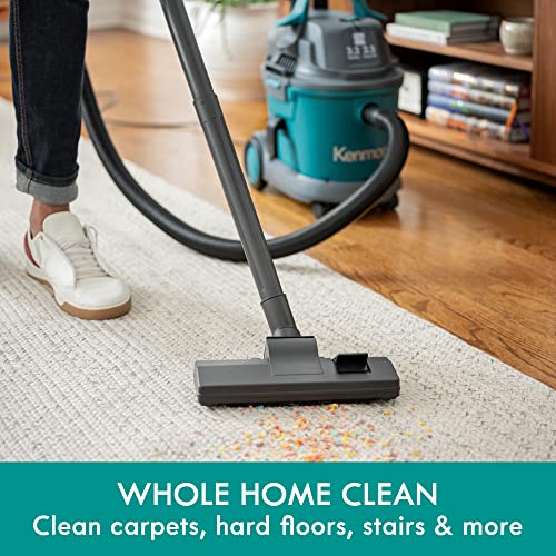 Kenmore Wet Dry Canister Vacuum Cleaner - 3.2 Gallon Green, Portable & Wall Mountable