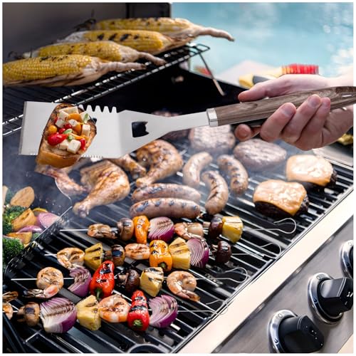 Supernal 21Pcs Deluxe Heavy Duty Stainless Steel Grill Tool Set for Men | 21Pcs Grilling Accessories