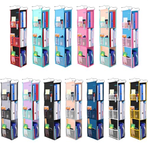Adjustable Locker Organizer Shelf for School Gym Work Black Red