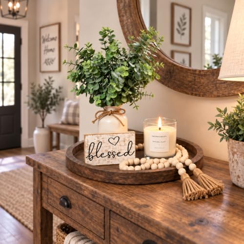 ZENLIV Brown Rustic Farmhouse Decor Set of 6 for Living Room