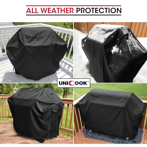 Heavy Duty Waterproof Grill Cover for 65 Inch Outdoor Grills - Black