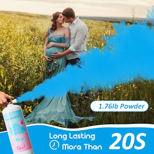 Giant Blue Gender Reveal Fire Extinguisher Pack of 2 - 20+ Feet Outdoor Party Decor