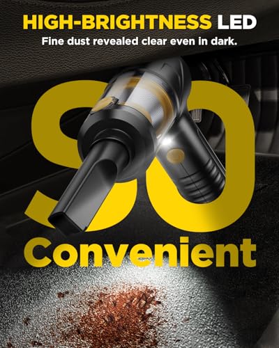 Cordless Handheld Vacuum Cleaner with 21KPa Suction & 4-in-1 Accessories
