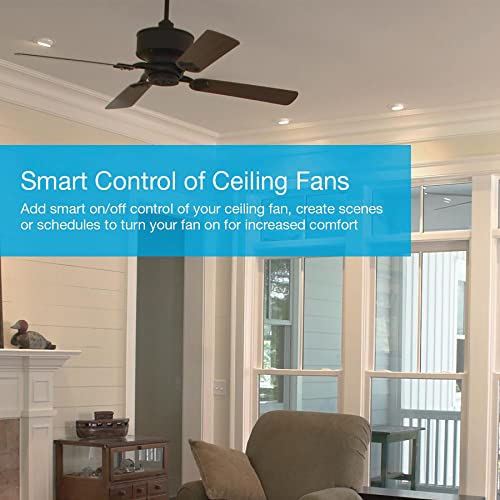 White Lutron Caseta Smart Light & Fan Switch - 1 Pack, Works with Alexa & Google
