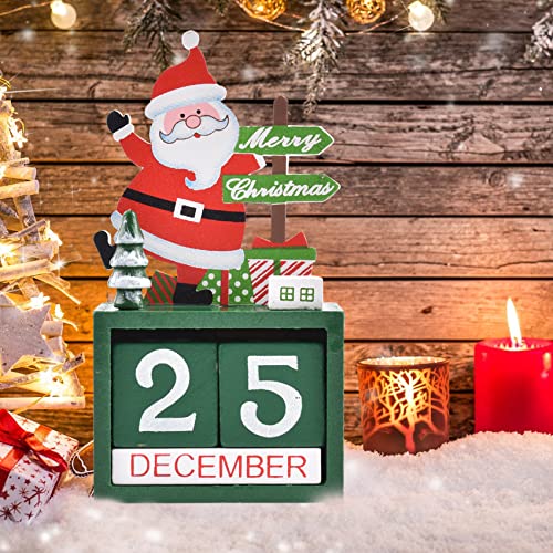 Christmas Countdown Advent Calendar, Wooden Xmas Decoration with