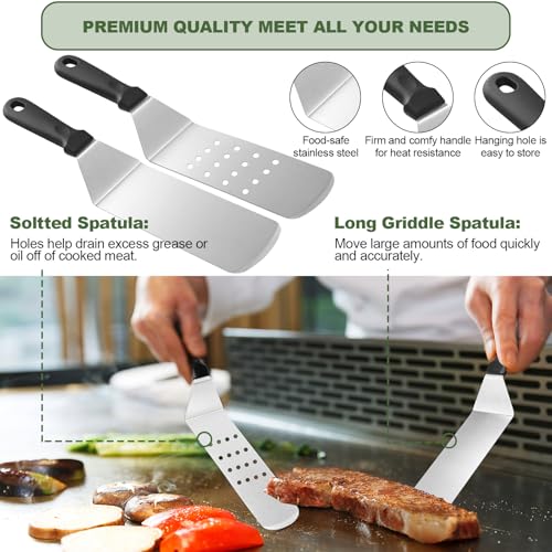 EWFEN 237pcs Griddle Accessories Kit for Blackstone Flat Top Grill Spatula Set with Cover