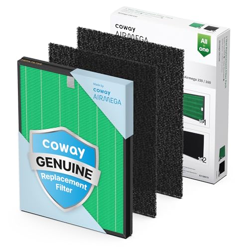 Coway Airmega 150 Replacement Filter Set - HEPA & Activated Carbon for Air Purifier AP-1019C