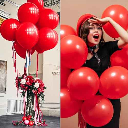 Red Balloon,145pcs Latex Premium Red Balloons Arch Kit Different Sizes 18 12 10 5 Inch,Balloon Garland Arch Kit for Birthday Party Baby Shower Wedding Valentines Day Christmas Anniversary Decoration