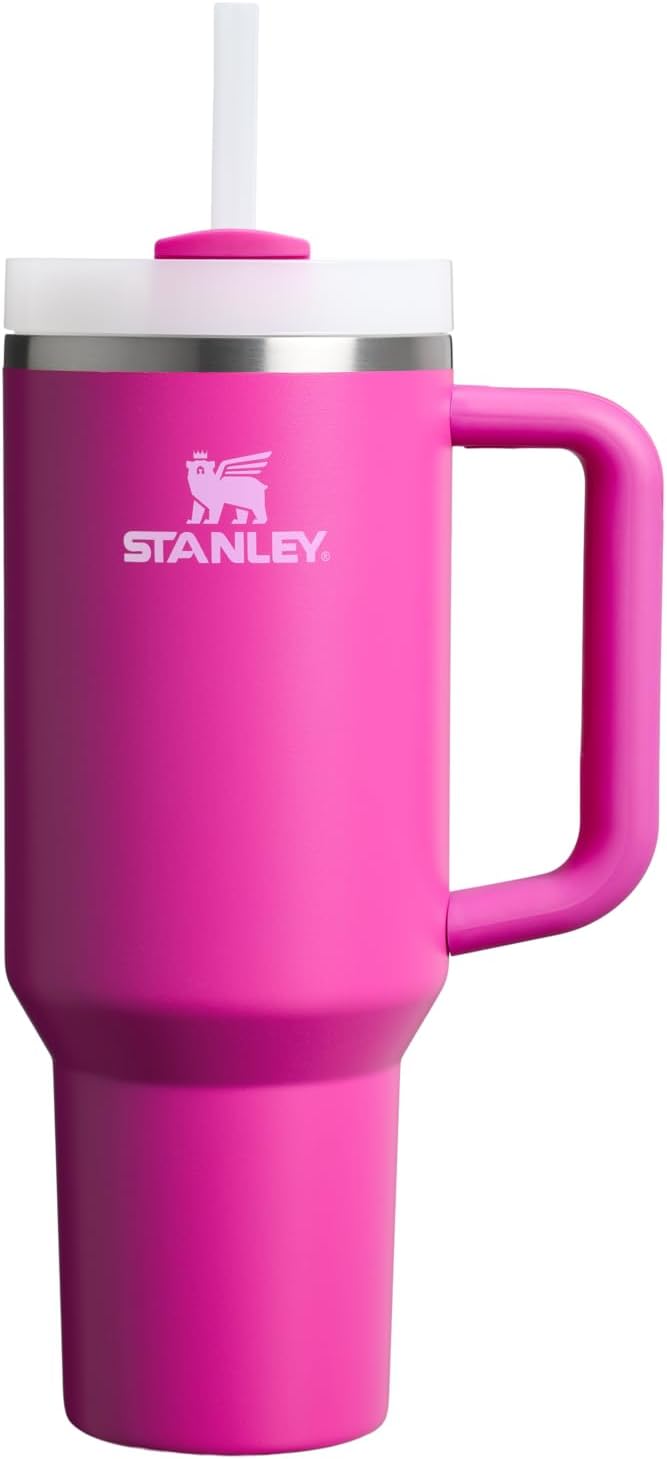 STANLEY Quencher H2.0 Tumbler - 40 oz Insulated Stainless Steel with Handle & Straw | BPA-Free Violet Blossom