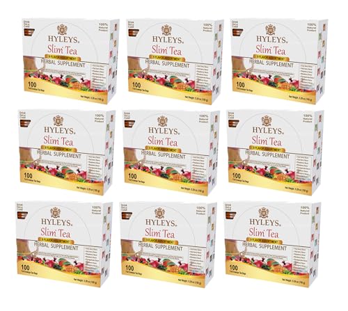 Hyleys Slim Tea 9-Flavor Variety Pack - 100 Bags, Natural Weight Loss Support