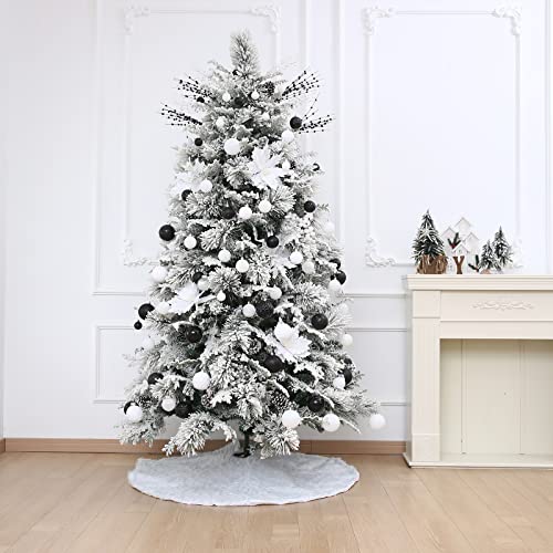 34ct Black Mini Christmas Ball Ornaments Shatterproof Plastic Tree