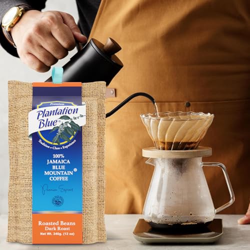 Blue Mountain Coffee Whole Beans Dark Roast 12 oz - Premium Jamaican Coffee