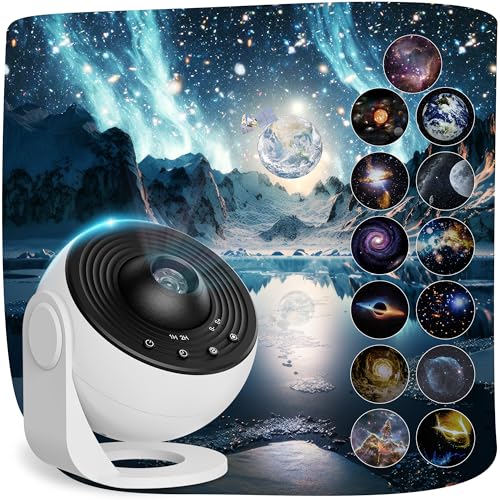 Galaxy Projector Night Light 13-in-1 Star Projector for Bedroom - White