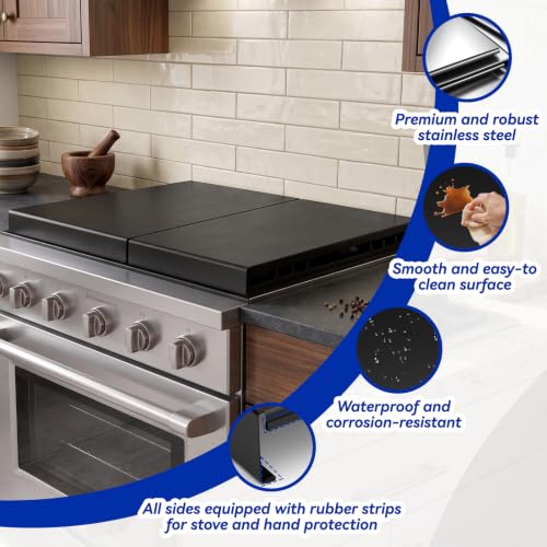 Stainless Steel Gas Stove Top Cover, Multi-functional Noodle Board,