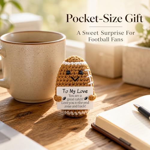 To My Love Football Stuffed Animal - Handmade Romantic Plush Gift for Boyfriend