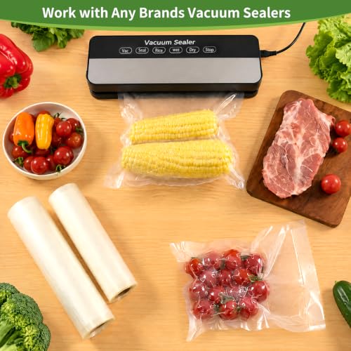 Gallon Vacuum Sealer Bags 11x16 Inch Food Storage Bags - 200 Count, Compatible with Clamp Sealer - Long-Term Freezer & Food Preservation