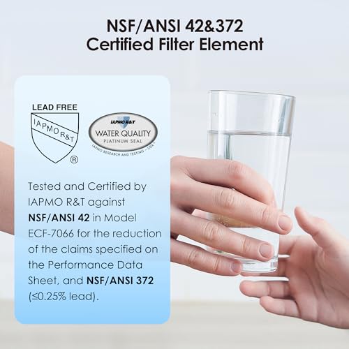 Waterdrop Gravity Water Filter Set with 2 Carbon & 2 Fluoride Filters - Compatible with Berkey & Waterdrop Systems
