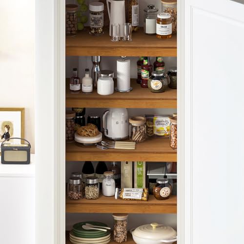 Gashell Bamboo Wire Shelf Cover 24W x 12D for Pantry & Closet Storage