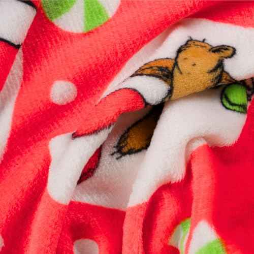 Franco Collectibles The Grinch by Dr. Seuss Holiday Christmas Super Soft Cozy Plush Throw, 40 in x 50 in, (Officially Licensed Product)